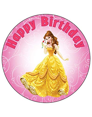 7.5 Inch Edible Cake Toppers Princess Belle