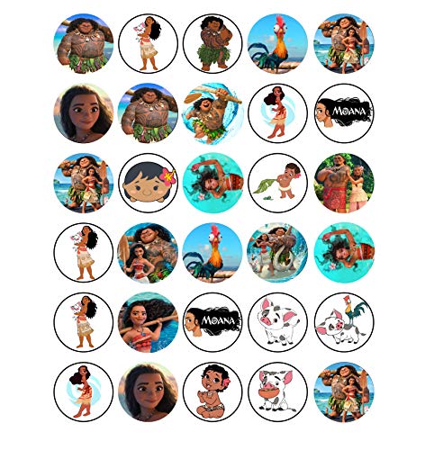 30x sugar Paper Moana Edible Cupcake Topper