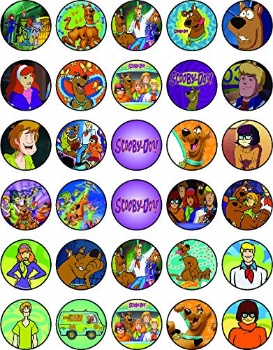 30x Wafer Paper Scooby Doo Edible Cupcake Topper