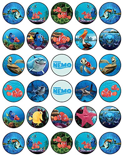 30x sugar Paper Finding Nemo Edible Cupcake Topper