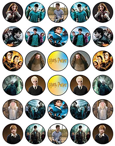 30x Wafer Paper Harry Potter Edible Cupcake Topper