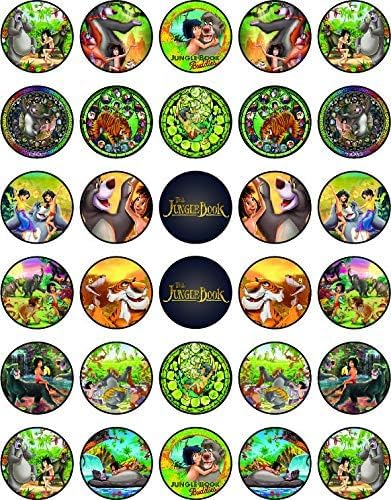 30x Wafer Paper The Jungle Book Edible Cupcake Topper