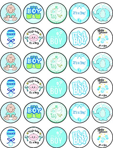 30x Wafer Paper Baby Shower Edible Cupcake Topper