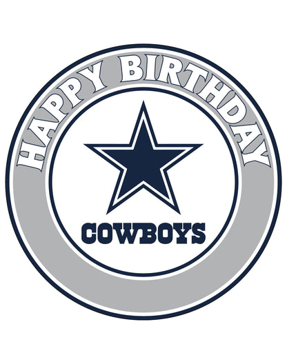 7.5 Inch Edible Cake Toppers Dallas Cowboys