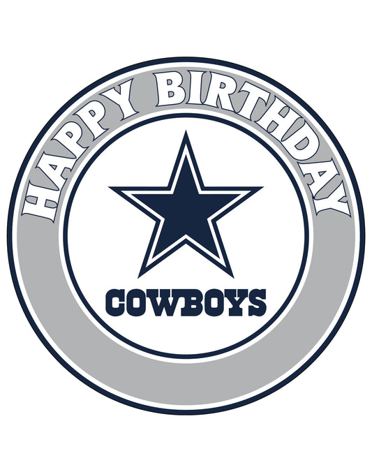 7.5 Inch Edible Cake Toppers Dallas Cowboys