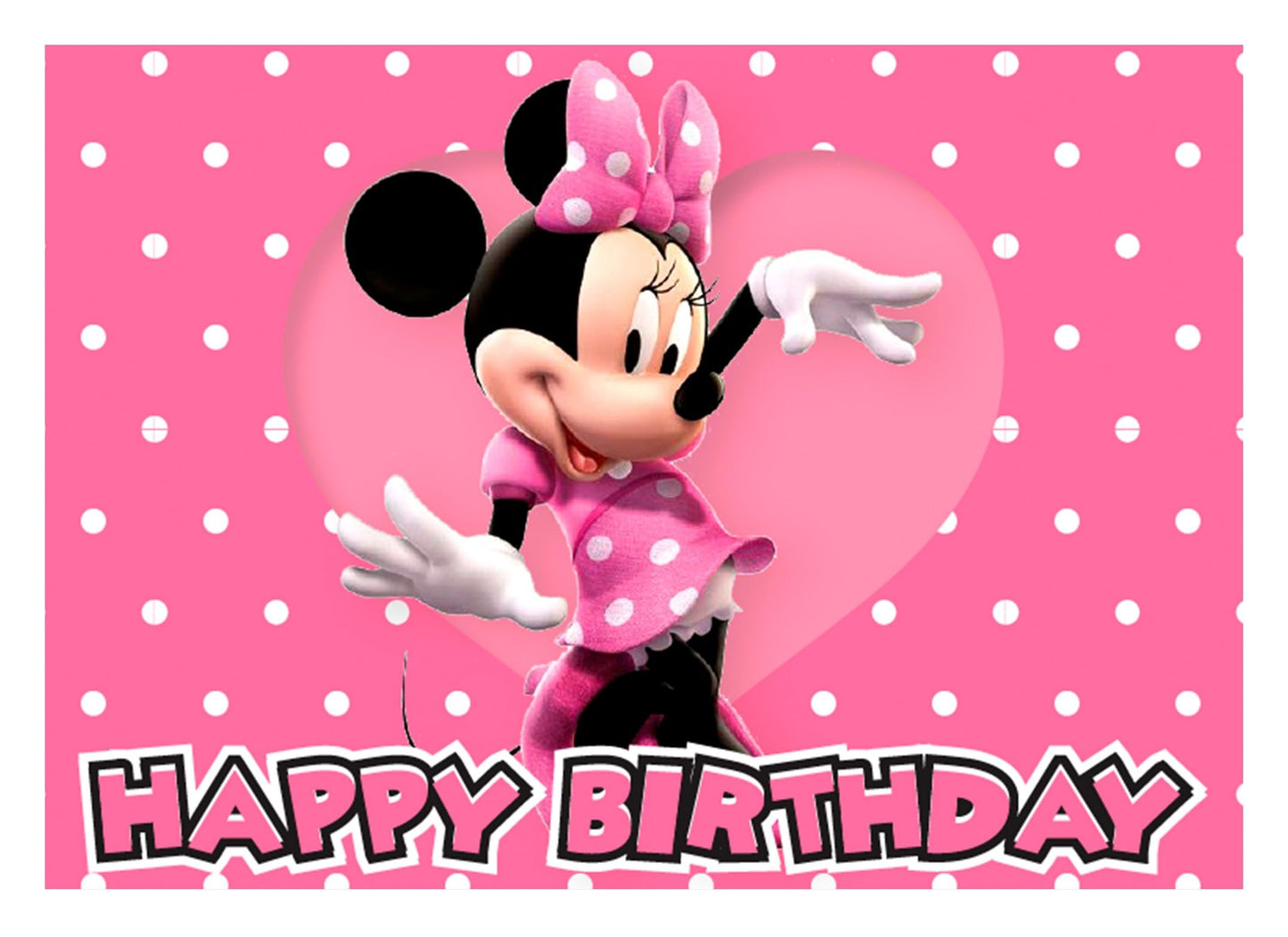 8.3 x 11.7 Inch Edible Square Cake Toppers Minne mouse