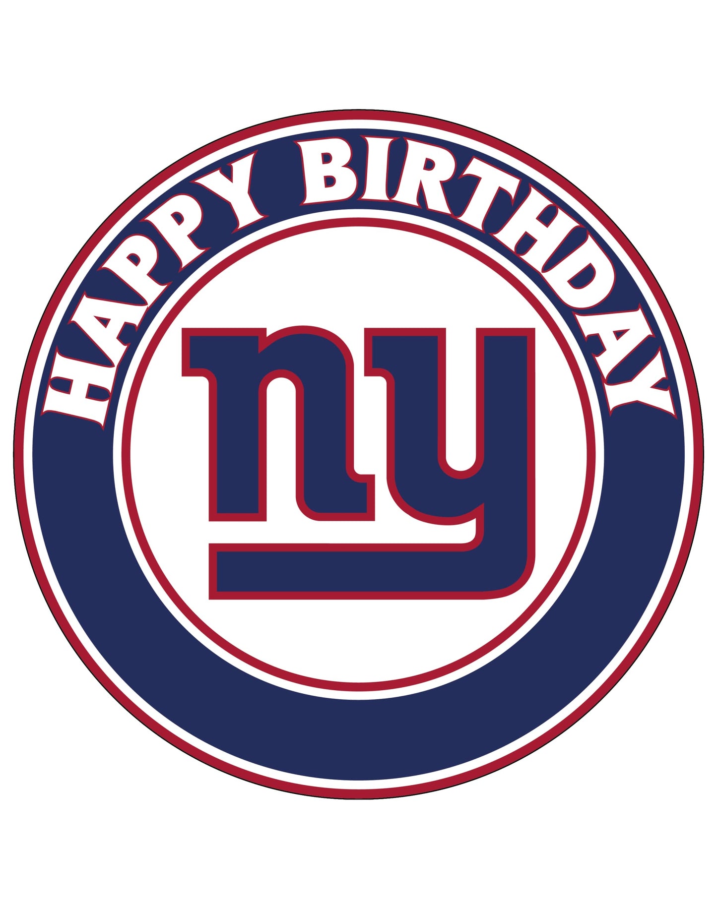 7.5 Inch Edible Cake Toppers New York Giants