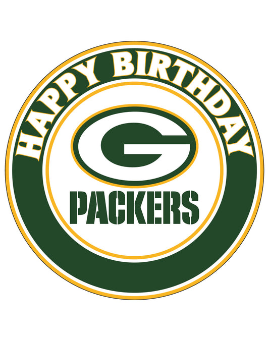 7.5 Inch Edible Cake Toppers Green Bay Packers