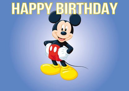 8.3 x 11.7 Inch Edible Square Cake Toppers Mickey Mouse