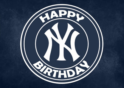 8.3 x 11.7 Inch Edible Square Cake Toppers york yankees