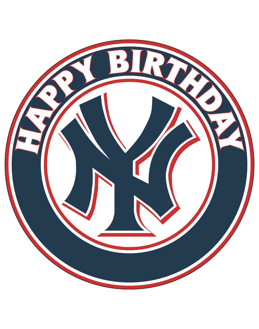 7.5 Inch Edible Cake Toppers New York Yankees