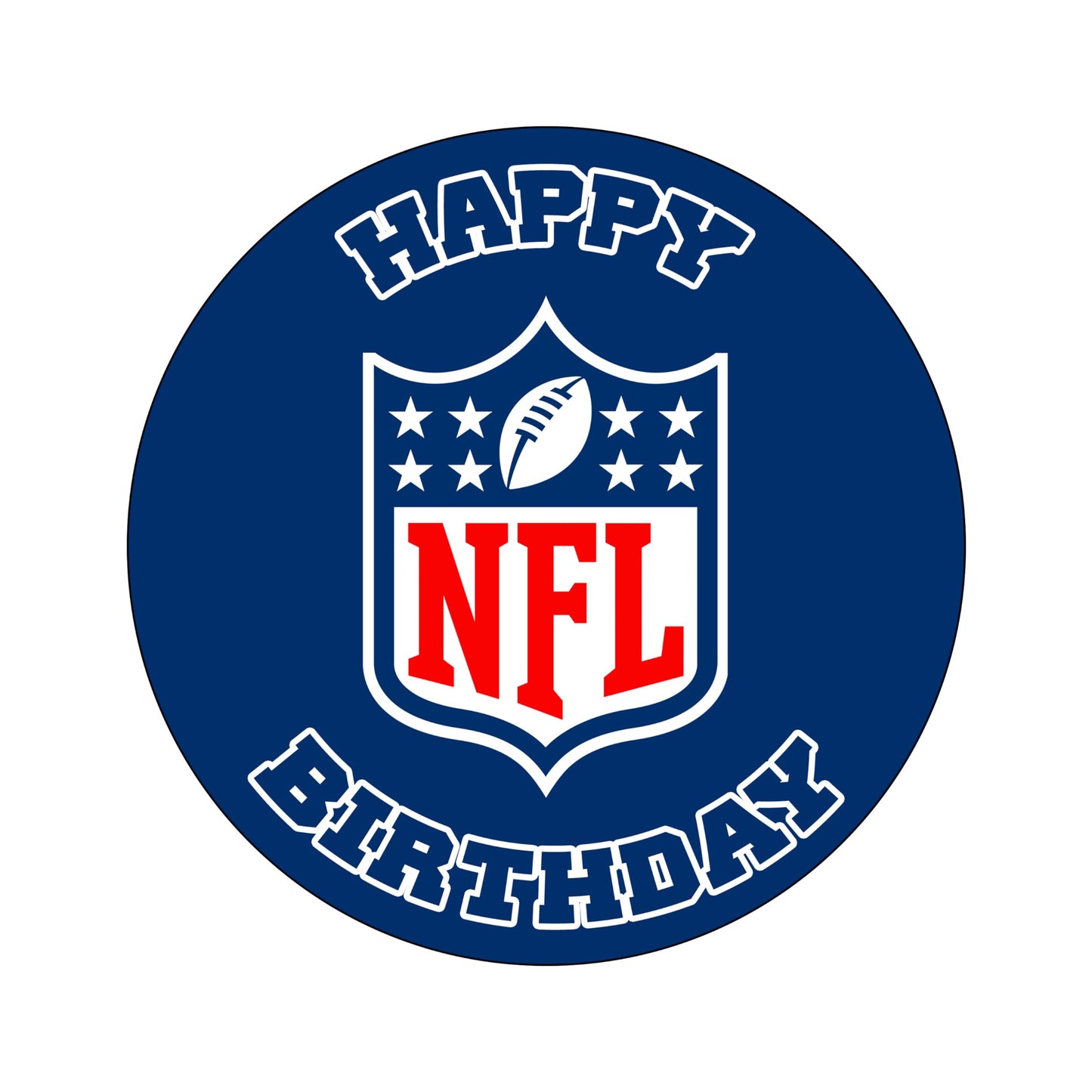 7.5 Inch Edible Cake Toppers NFL