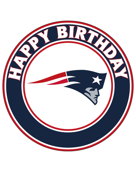 7.5 Inch Edible Cake Toppers New England Patriots