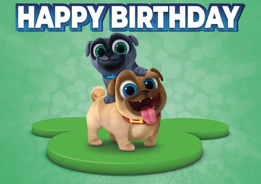 8.3 x 11.7 Inch Edible Square Cake Toppers puppy dog pals