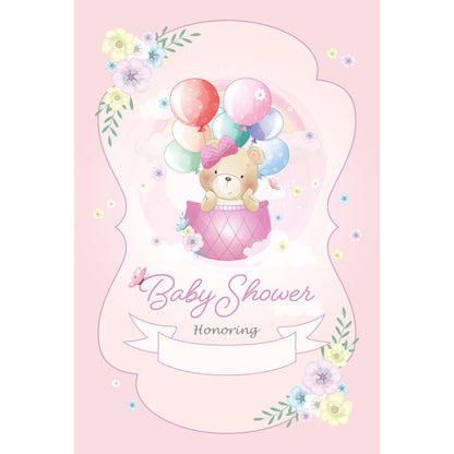 Set of 20 Baby Shower Girl Birthday Invitation Cards & Envelopes