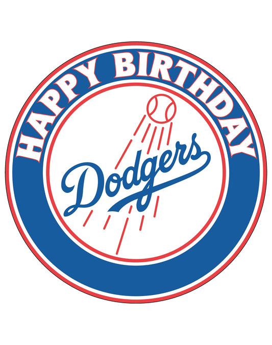 7.5 Inch Edible Cake Toppers los angeles dodgers