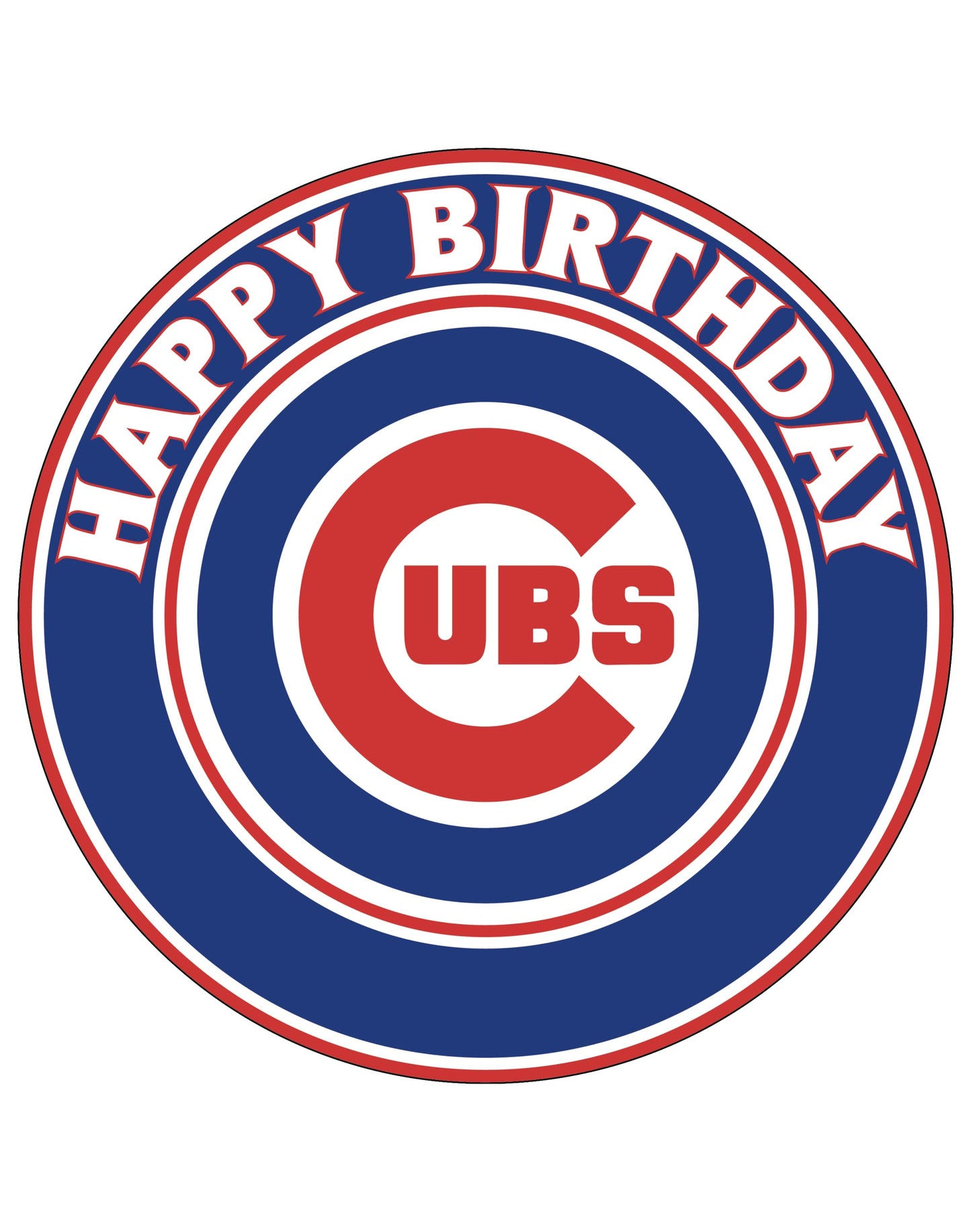 7.5 Inch Edible Cake Toppers Chicago Cubs