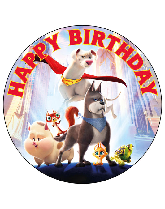 7.5 Inch Edible Cake Toppers DC League of Super Pets