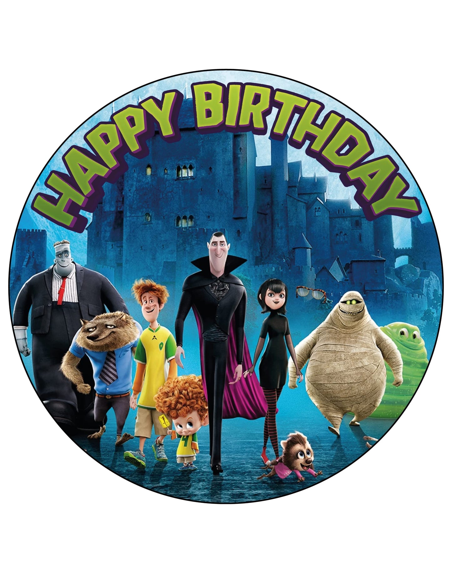 7.5 Inch Edible Cake Toppers Hotel Transylvania