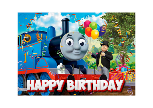 8.3 x 11.7 Inch Edible Square Cake Toppers Thomas The Train