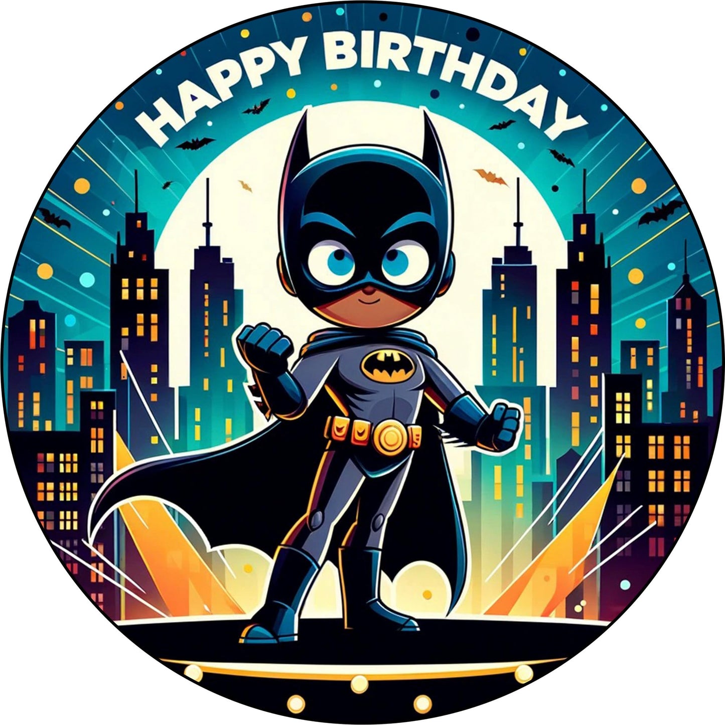 7.5 Inch Edible Cake Toppers Batman