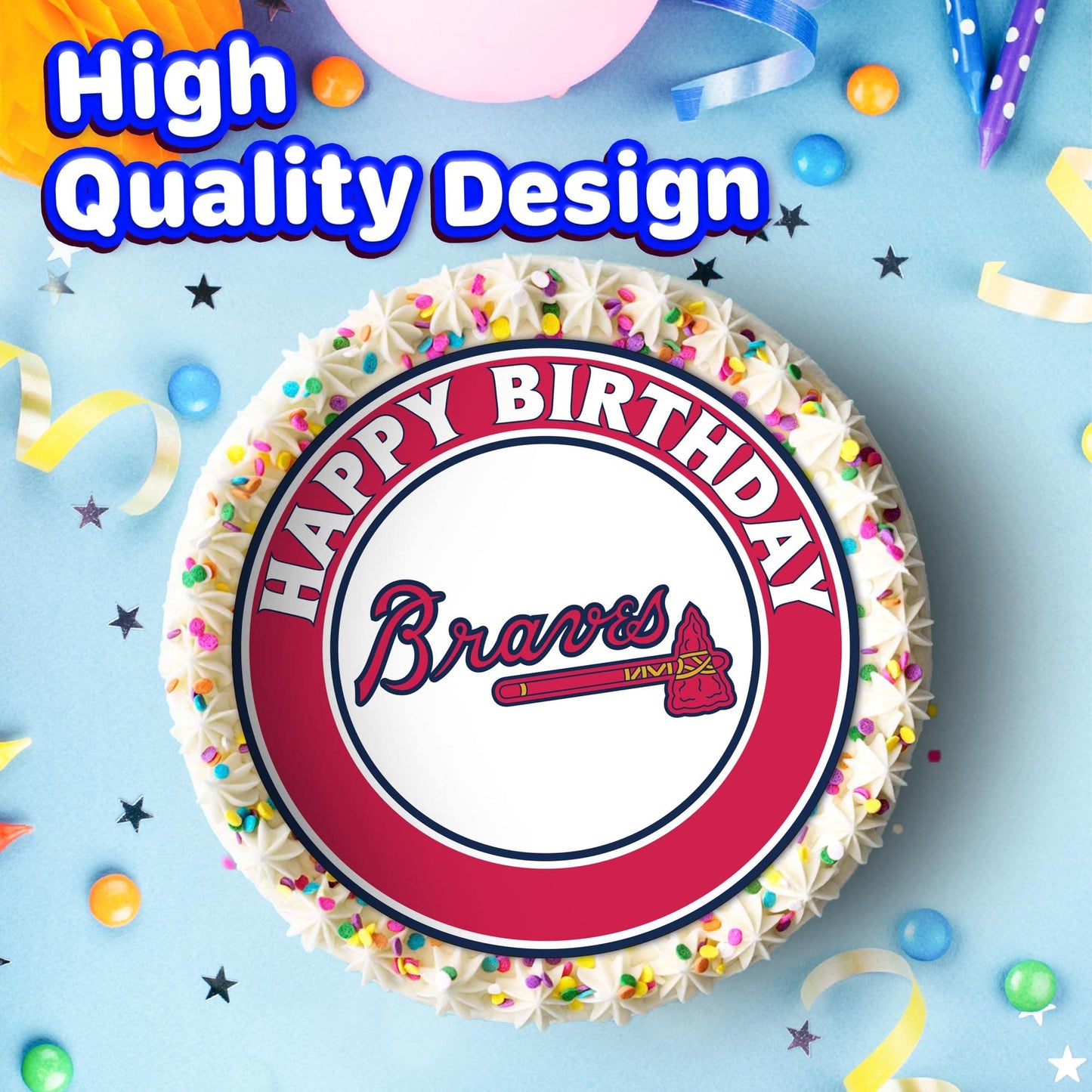 7.5 Inch Edible Cake Toppers Sport theme