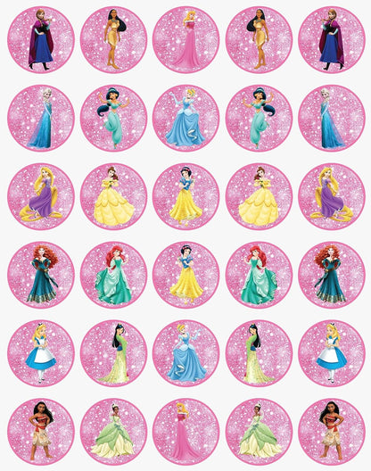 7.5x Inch Edible Cake Toppers – Princess Theme