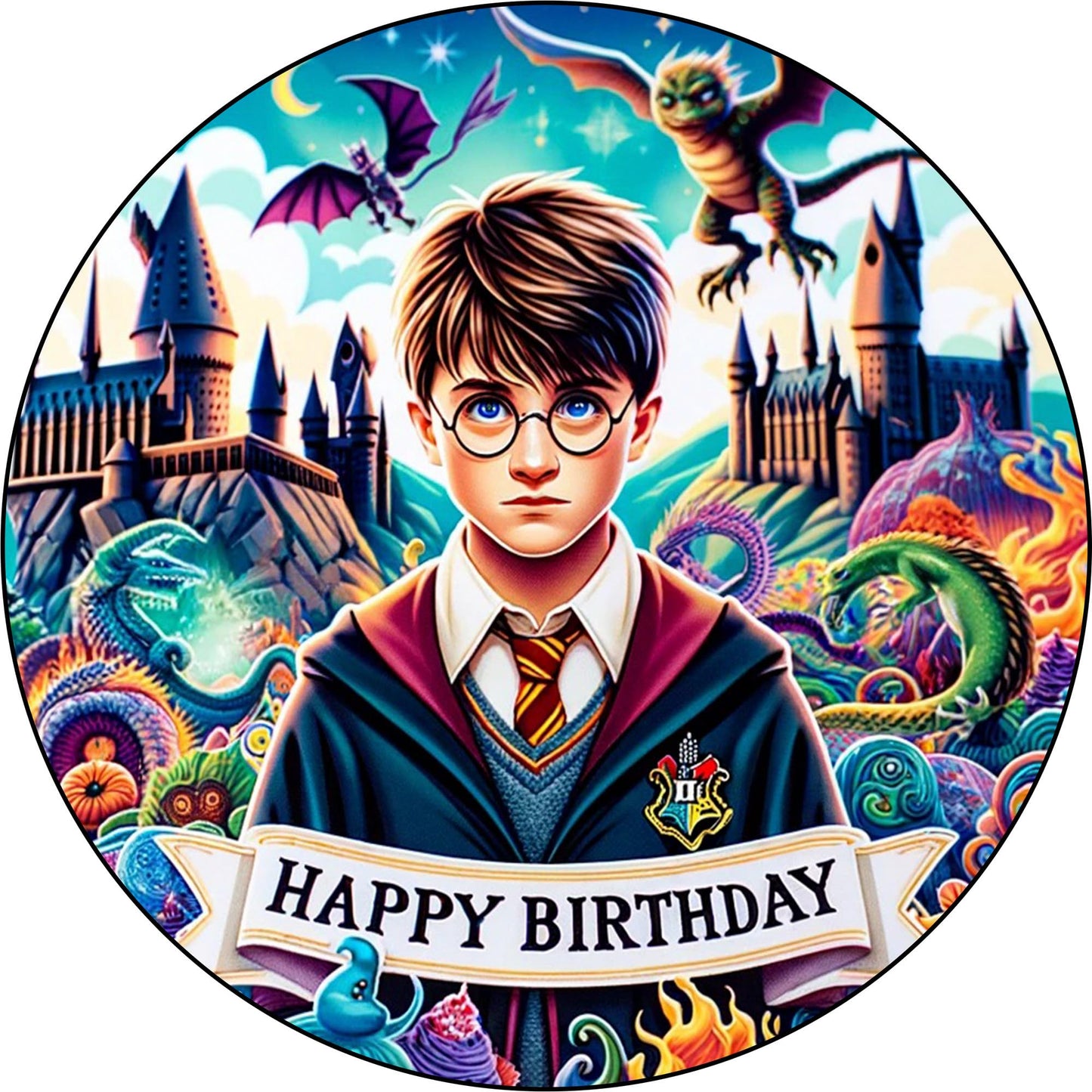 7.5 Inch Edible Cake Toppers Harry Potter