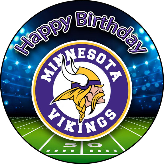 7.5 Inch Edible Cake Toppers Minnesota Vikings