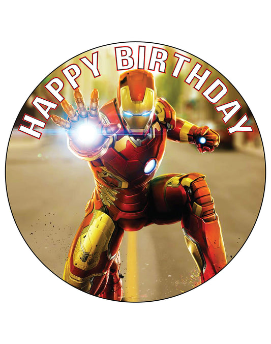 7.5 Inch Edible Cake Toppers Iron Man