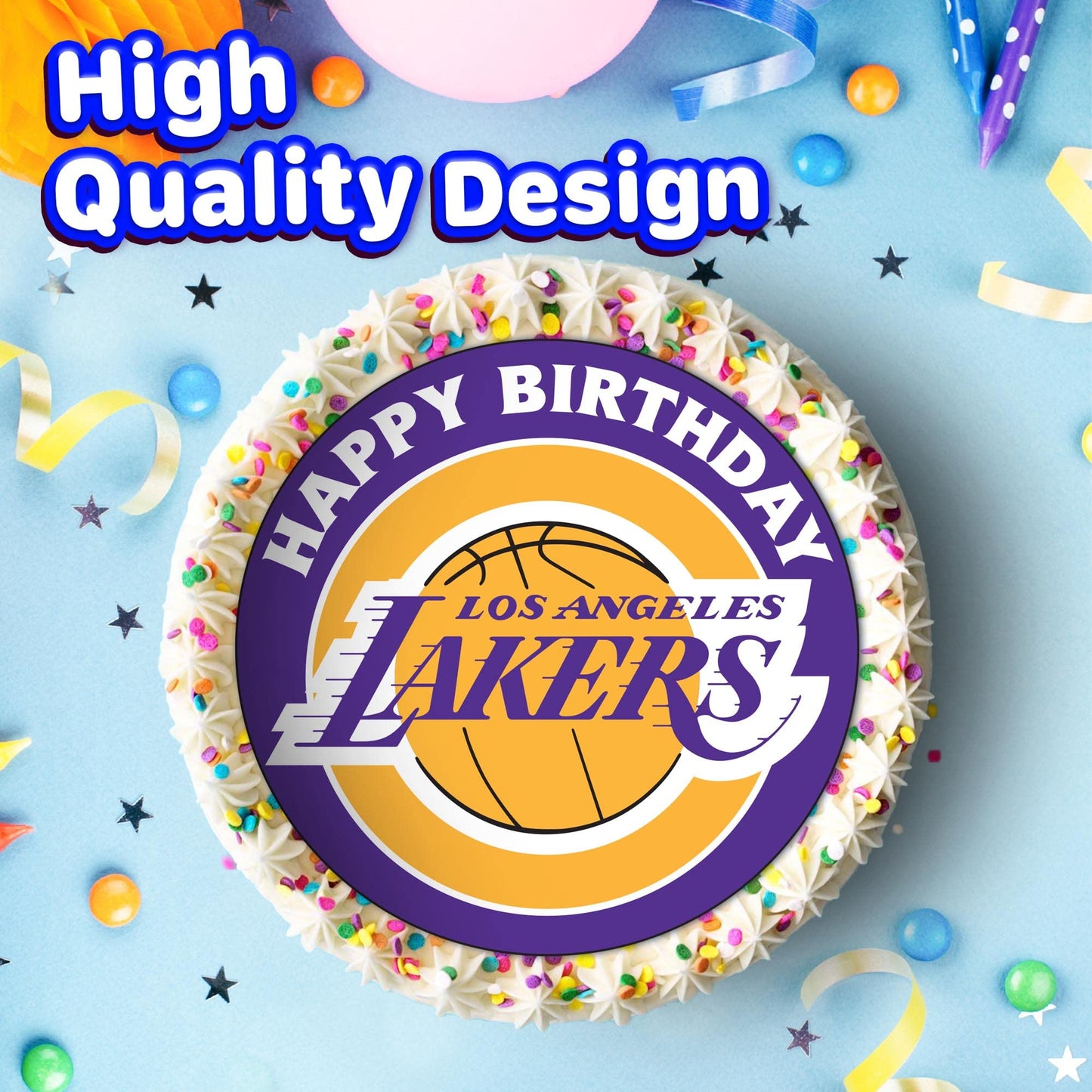 7.5 Inch Edible Cake Toppers Sport theme