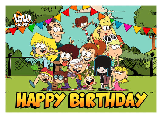 8.3 x 11.7 Inch Edible Square Cake Toppers Loud House