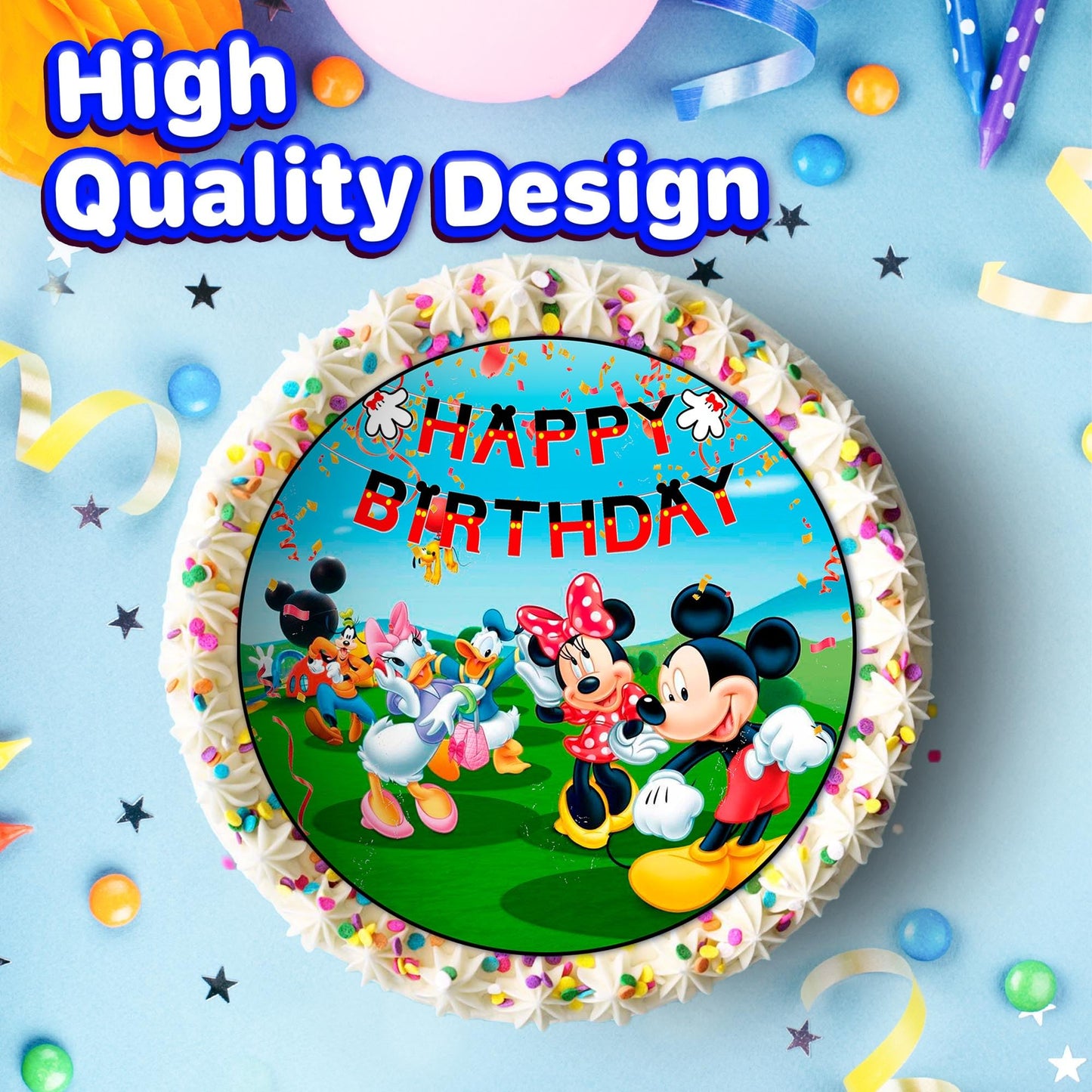 7.5 Inch Edible Cake Toppers Mickey Mouse