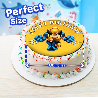 7.5 Inch Edible Cake Toppers Wolverine