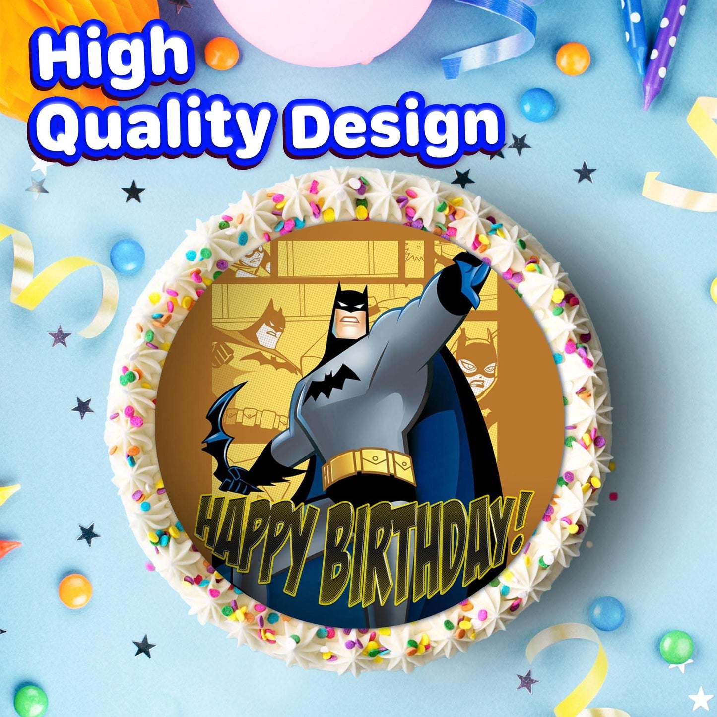 7.5 Inch Edible Cake Toppers Batman