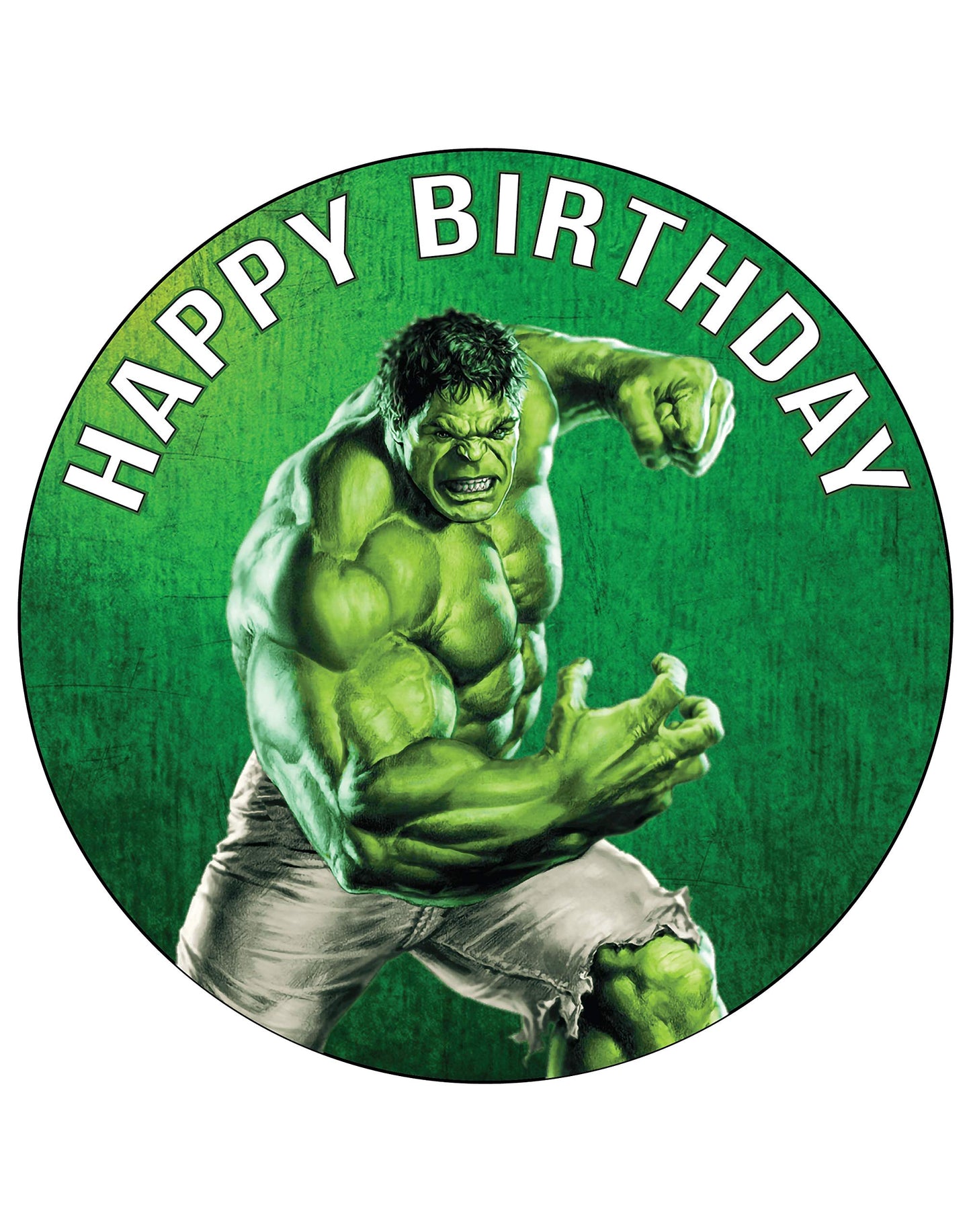 7.5 Inch Edible Cake Toppers Hulk