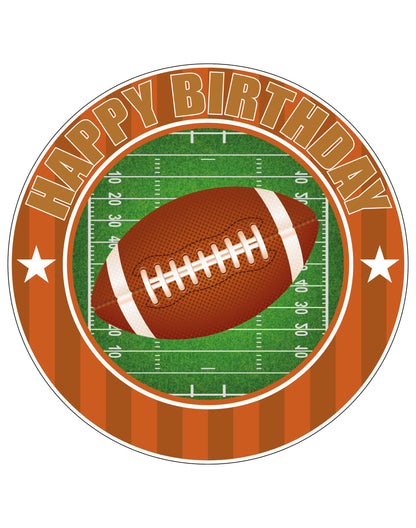 7.5 Inch Edible Cake Toppers Sport Football