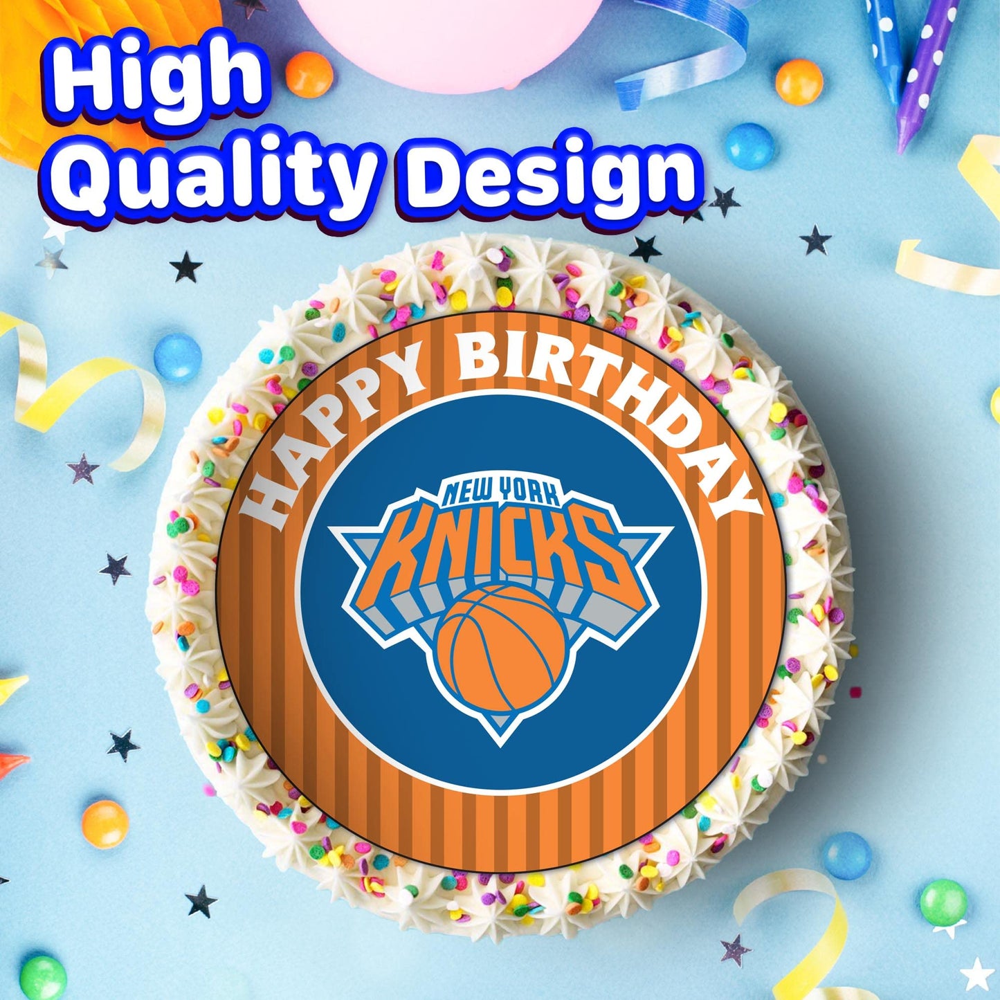 7.5 Inch Edible Cake Toppers NEW YORK KNICKS