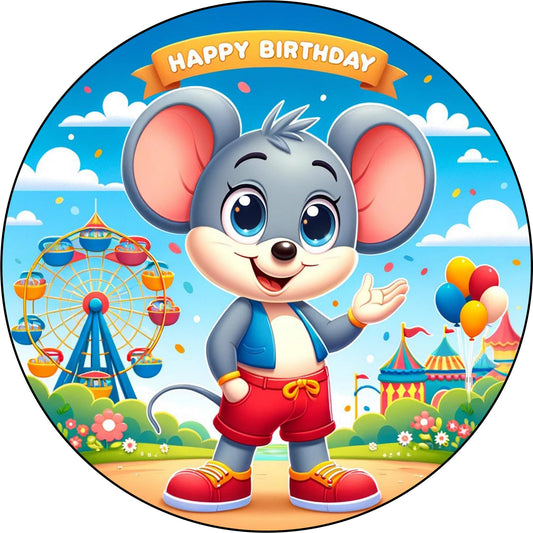 7.5 Inch Edible Cake Toppers Mouse AI