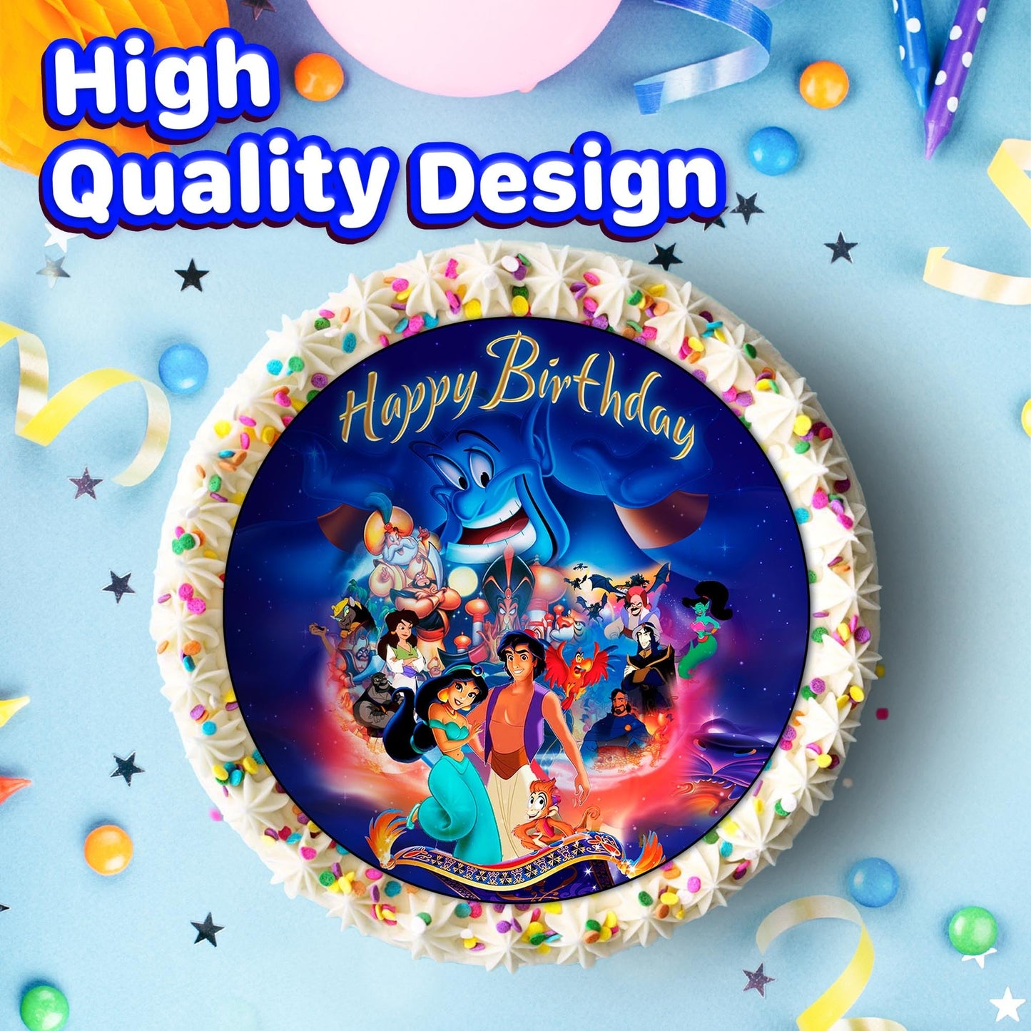 7.5 Inch Edible Cake Toppers Aladdin