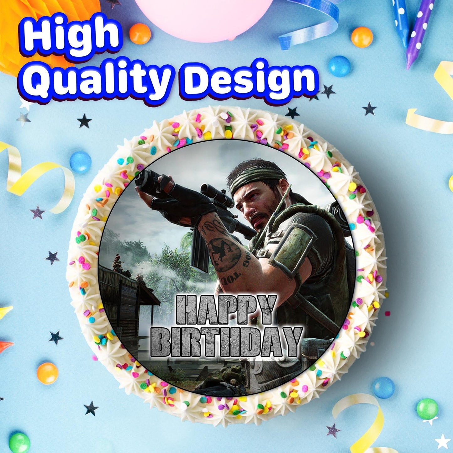 7.5 Inch Edible Cake Toppers Call Of Duty