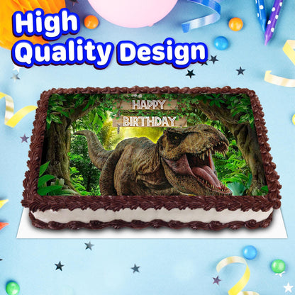 8.3 x 11.7 Inch Edible Square Cake Toppers Jurassic World