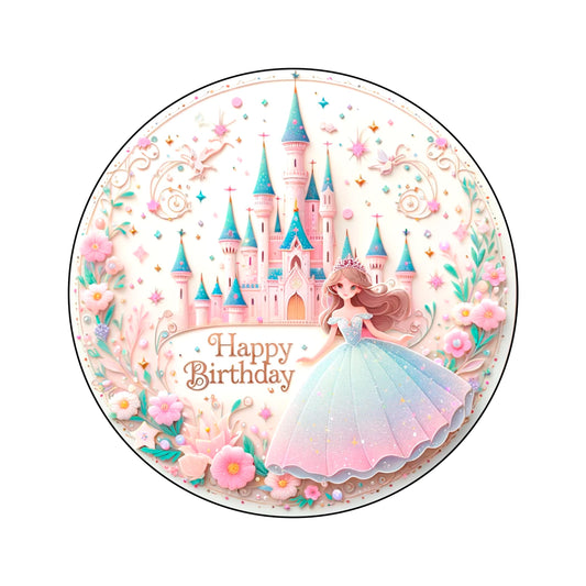 7.5 Inch Edible Cake Toppers Princess