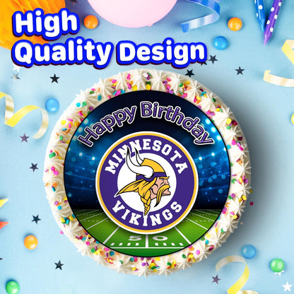 7.5 Inch Edible Cake Toppers Minnesota Vikings