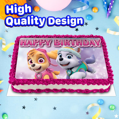 8.3 x 11.7 Inch Edible Square Cake Toppers Paw patrol