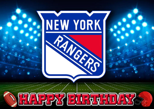 8.3 x 11.7 Inch Edible Square Cake Toppers Rangers F.C_