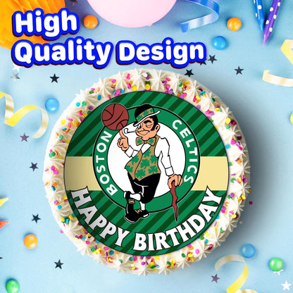 7.5 Inch Edible Cake Toppers Boston Celtics