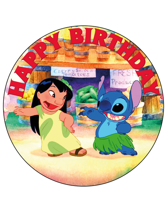 7.5 Inch Edible Cake Toppers Lilo And Stich