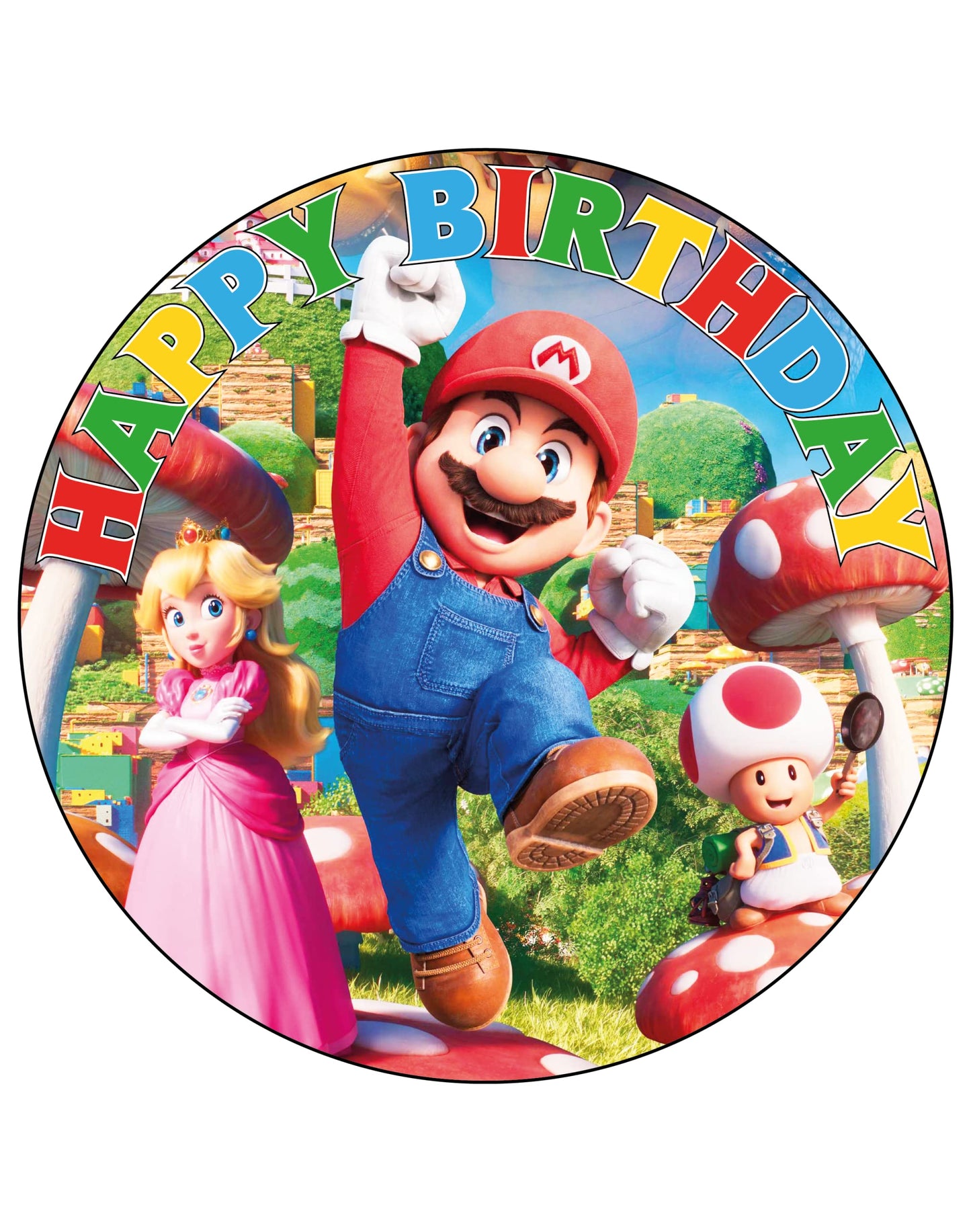 7.5 Inch Edible Cake Toppers Super Mario