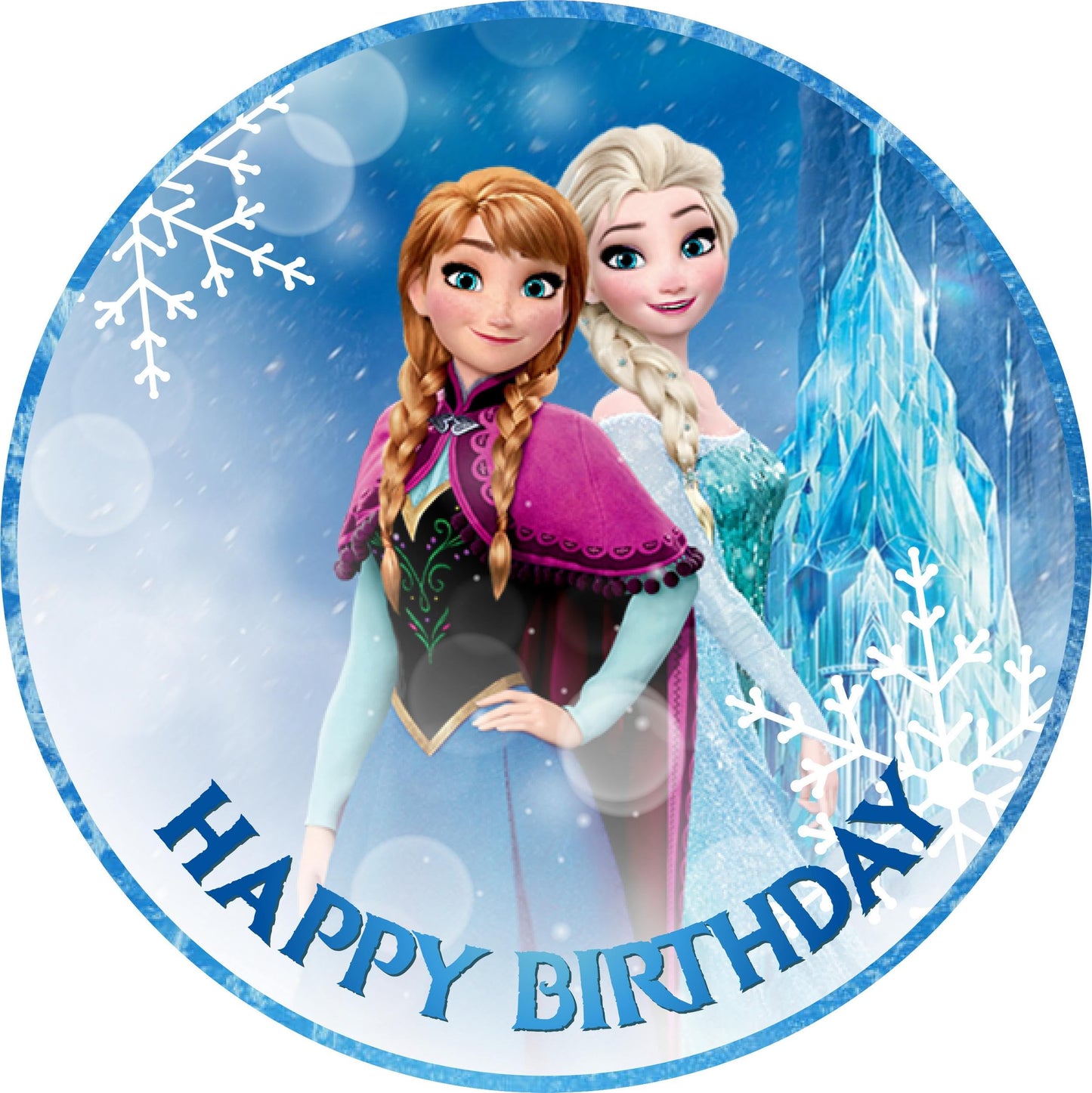 7.5 Inch Edible Cake Toppers Frozen